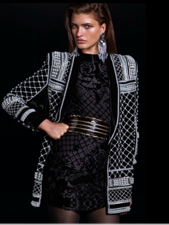 Balmain Dresses & Skirts - Balmain x H&M Black Velvet Burnout Silk Blend Mini Dress US 6 Designer
